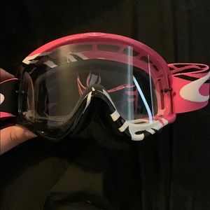 Pink Oakley sport goggles